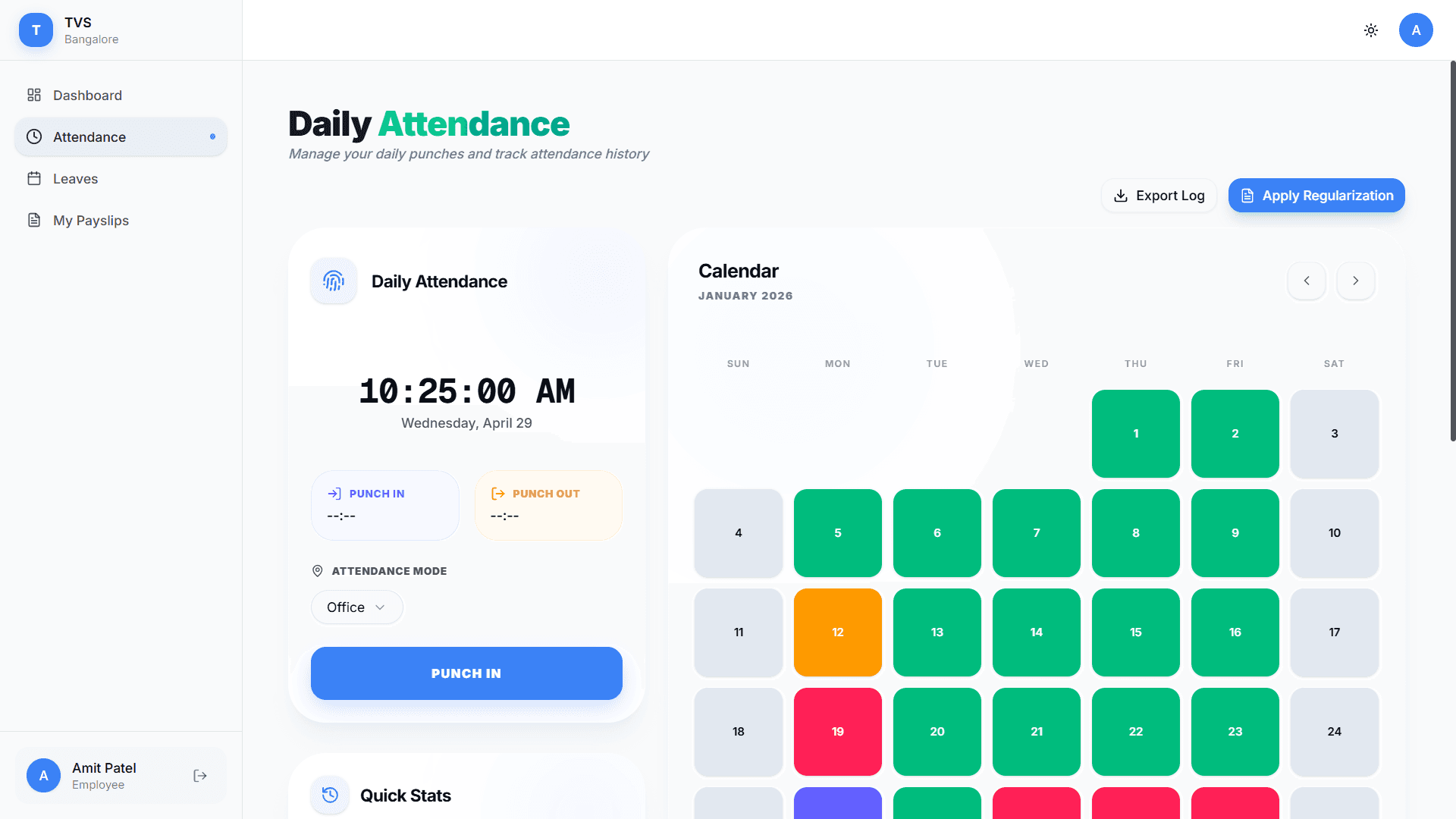 Attendance & Leave screenshot